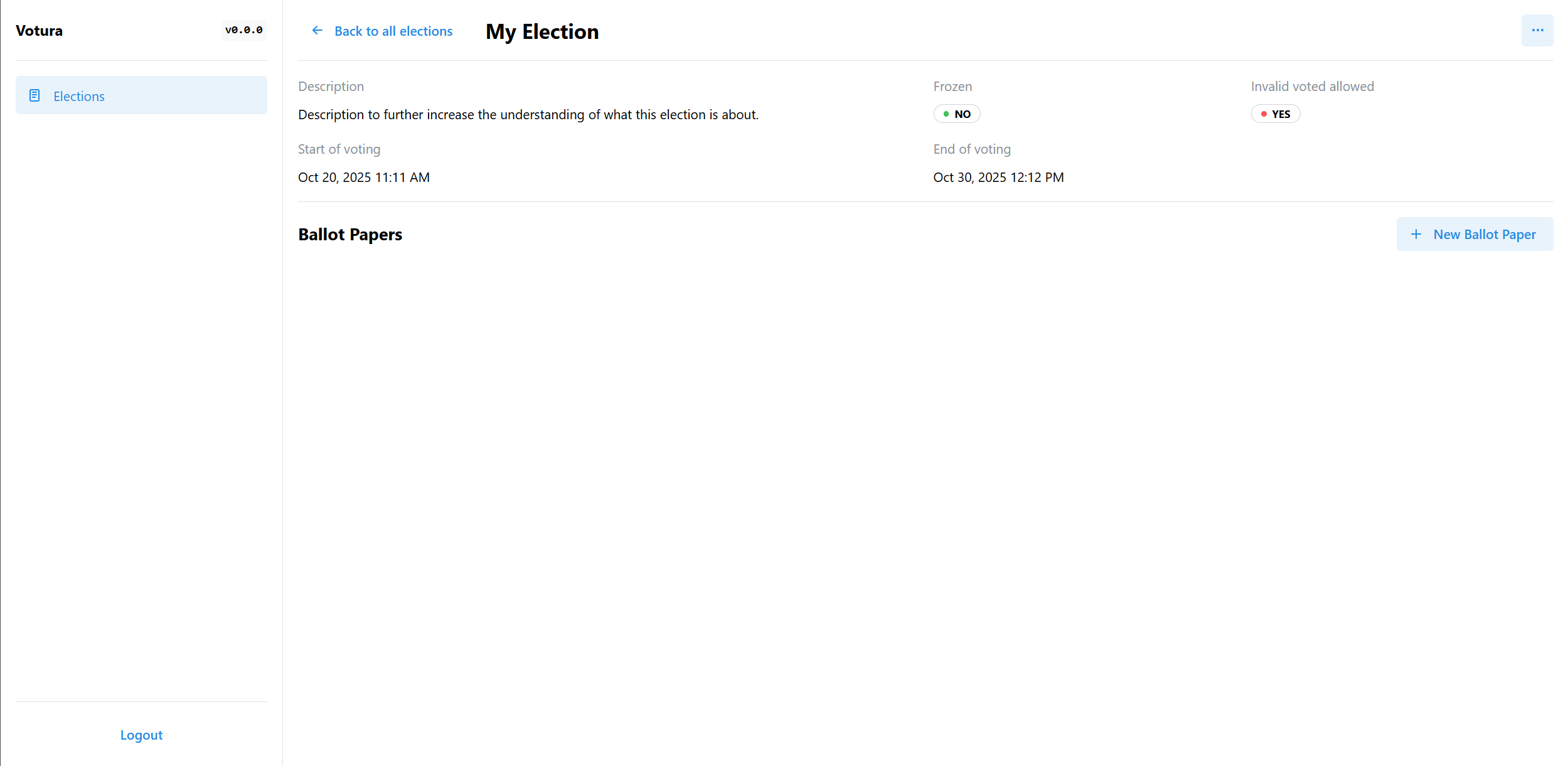 Election Detail View Screenshot