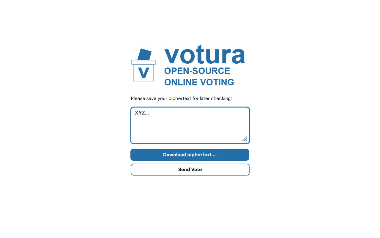 Voter Download Ciphertexts Screenshot