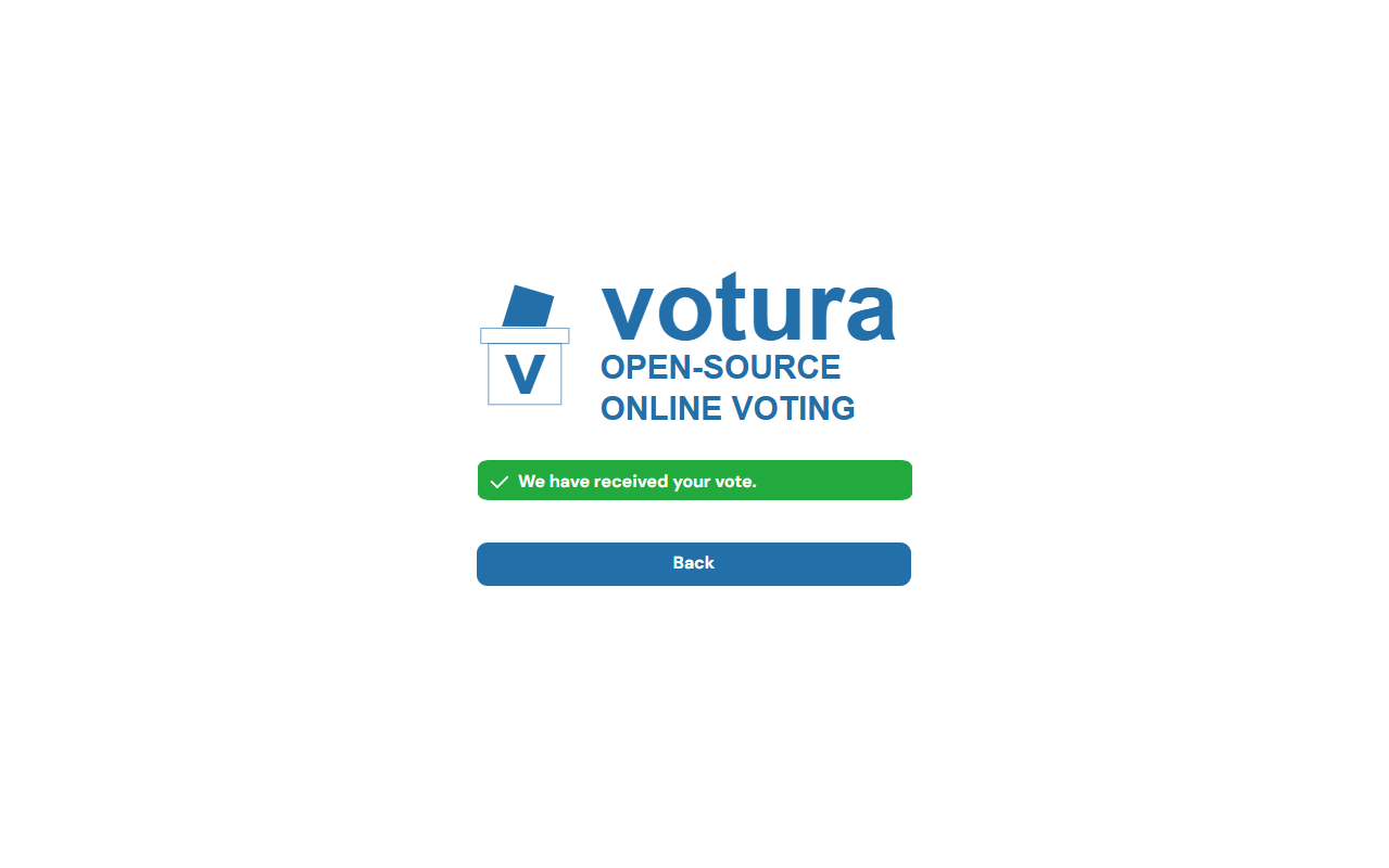 Voter Vote Sent Screenshot